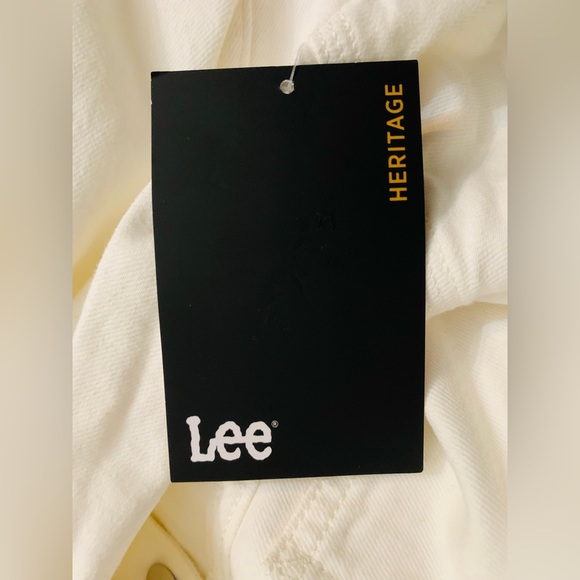 Lee XXXL Women's Heritage Cropped Chore Denim Jacket White - Picture 7 of 8